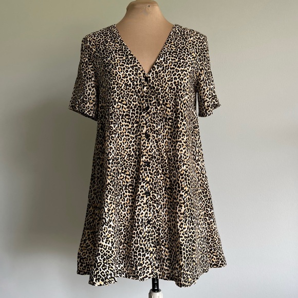 NWT motel crosena leopard mini dress s - Picture 5 of 10